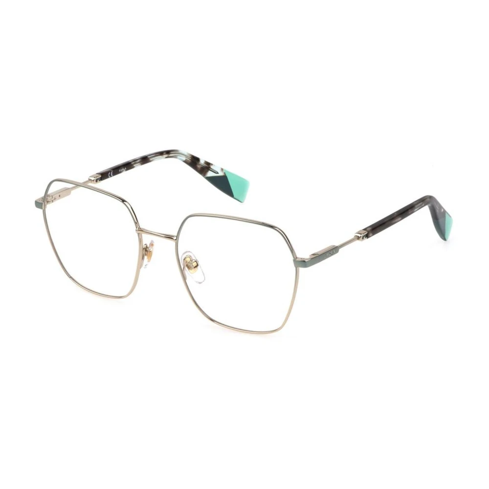 Furla Gouden Metalen Frame Bril Yellow Dames