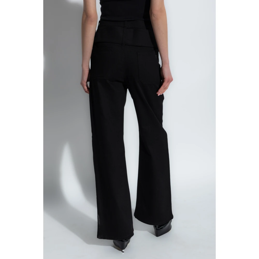 Courrèges Jeans met uitlopende pijpen Black Dames