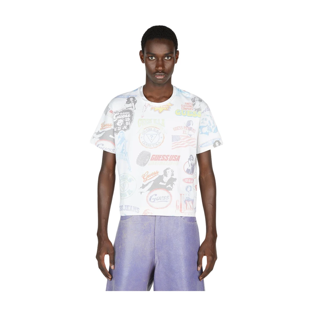 Guess - Tops > T-Shirts - White - Guess - Modalova