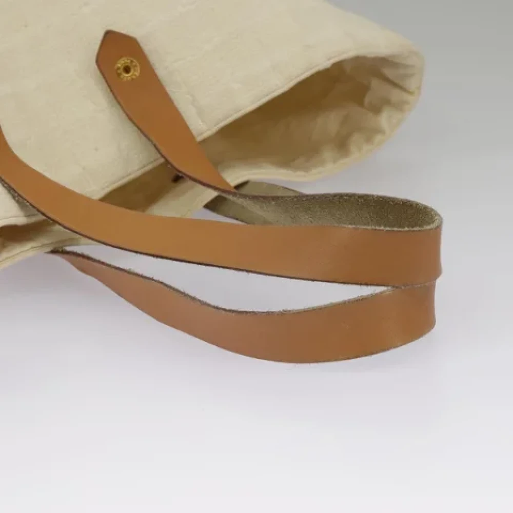 Hermès Vintage Pre-owned Canvas handbags Beige Dames