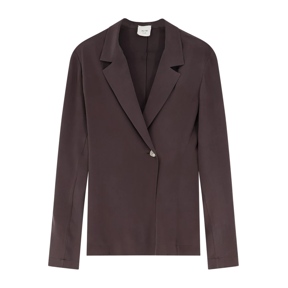 Alysi Women's Brown Silk Blazer - Blazers - Xs - Jackets
