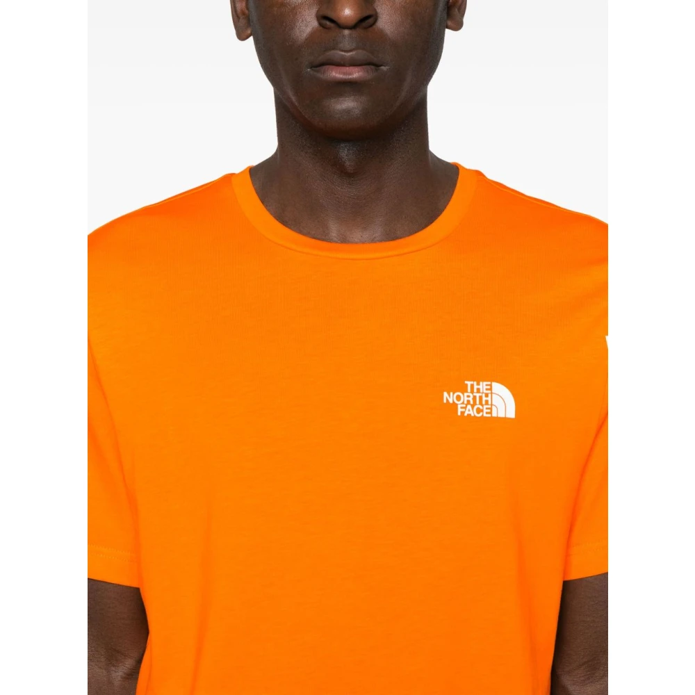 The North Face Oranje T-shirt met logo print Orange Heren