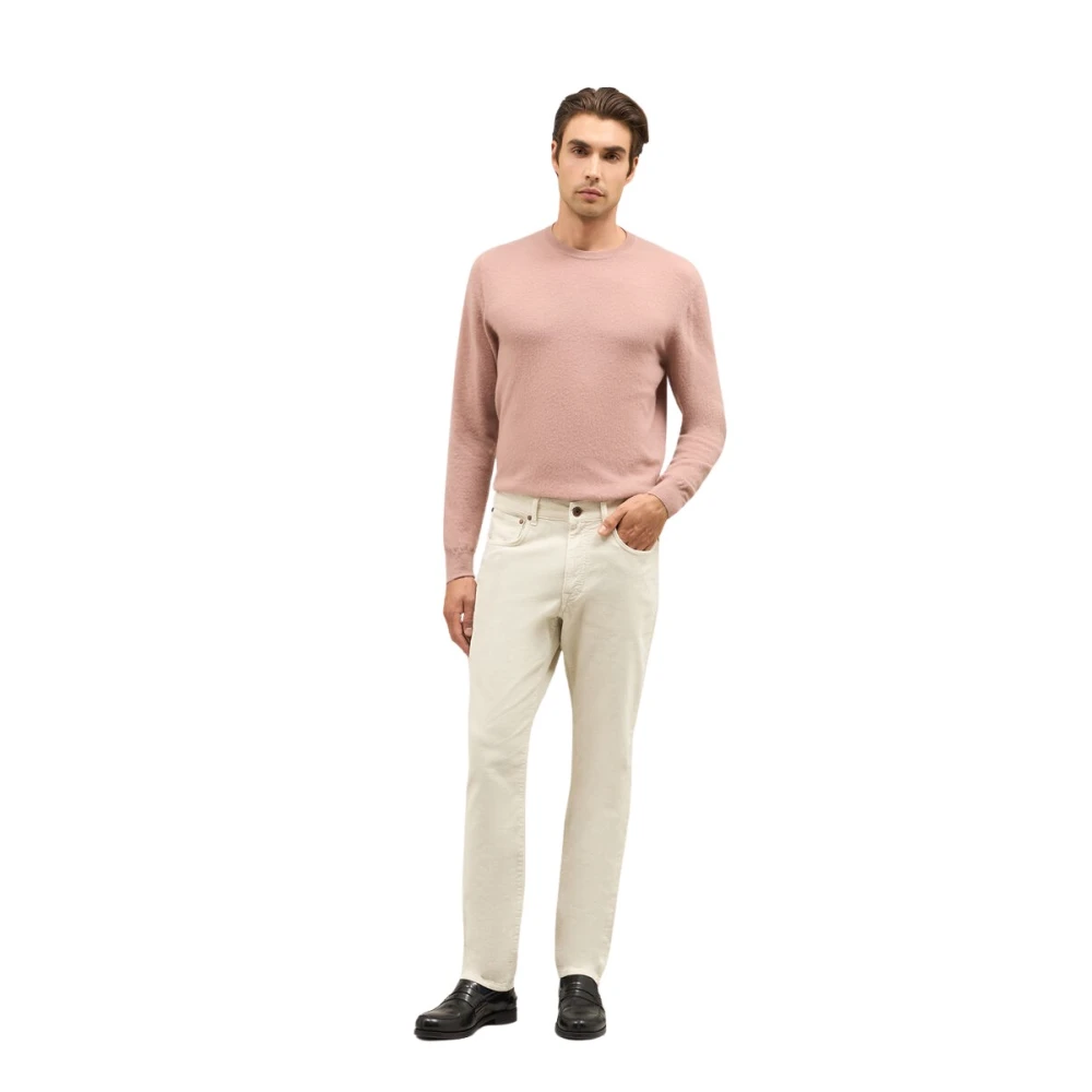 Boglioli Gewassen Corduroy 5-Pocket Broek White Heren