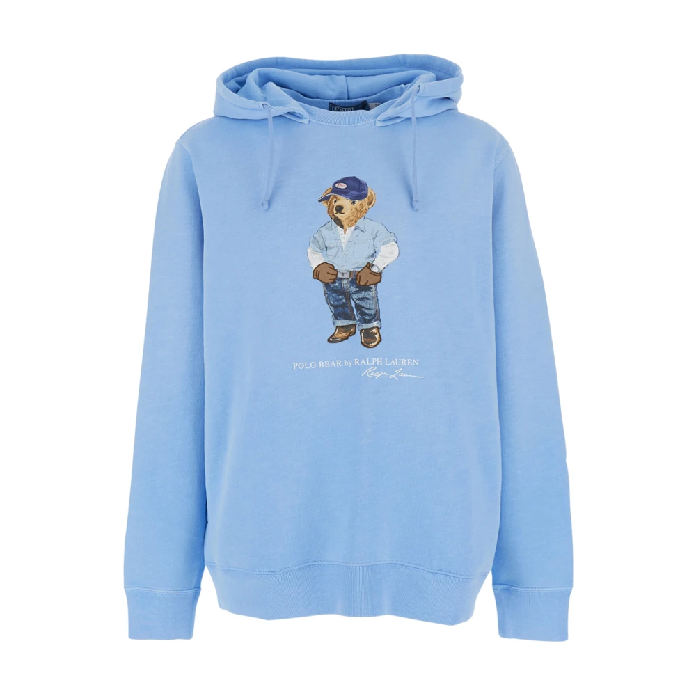 Polo Ralph Lauren Herr Blå Sweatshirts & Hoodies M, Bomull, Bear Fleece Hoodie