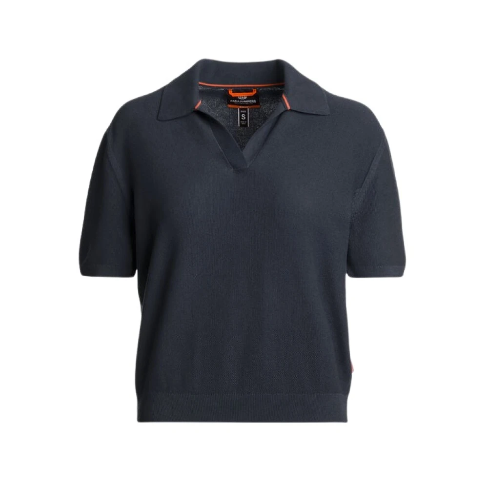 Parajumpers Women's Blue Polo Shirts, S, Shan Short-Sleeve Polo Shirt