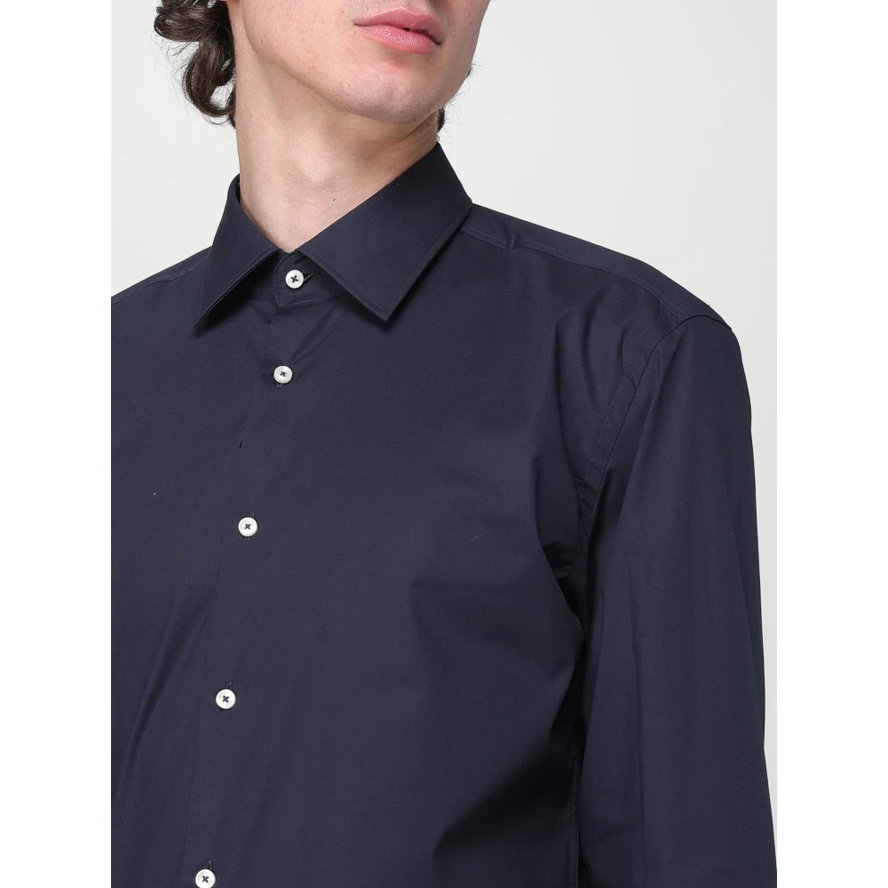 Hugo Boss Casual Herenoverhemd met Hank-detail Blue Heren