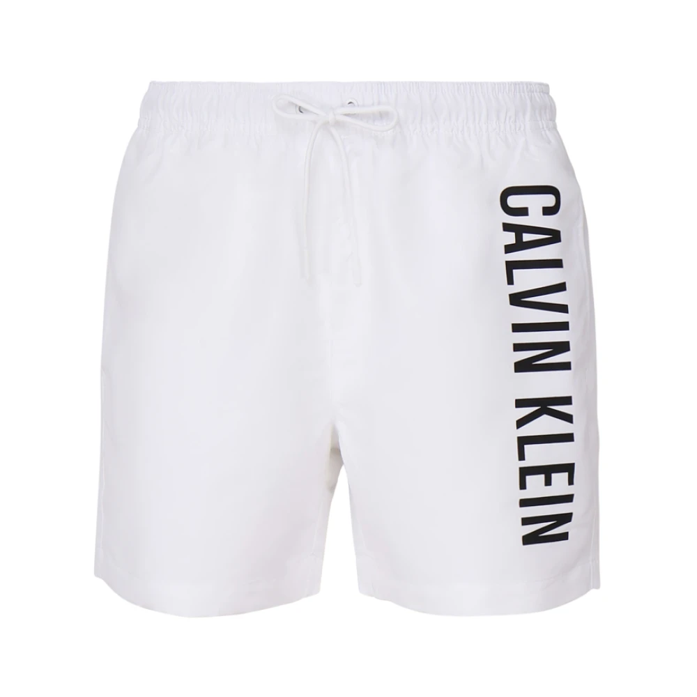 Calvin Klein Herr Vit Badkläder L, Läder, Havskläder Nylon Kostym Elastisk Midja