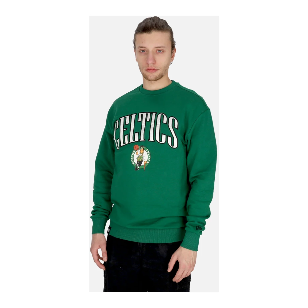 new era Boston Celtics Grafische Crewneck Sweatshirt Green Heren