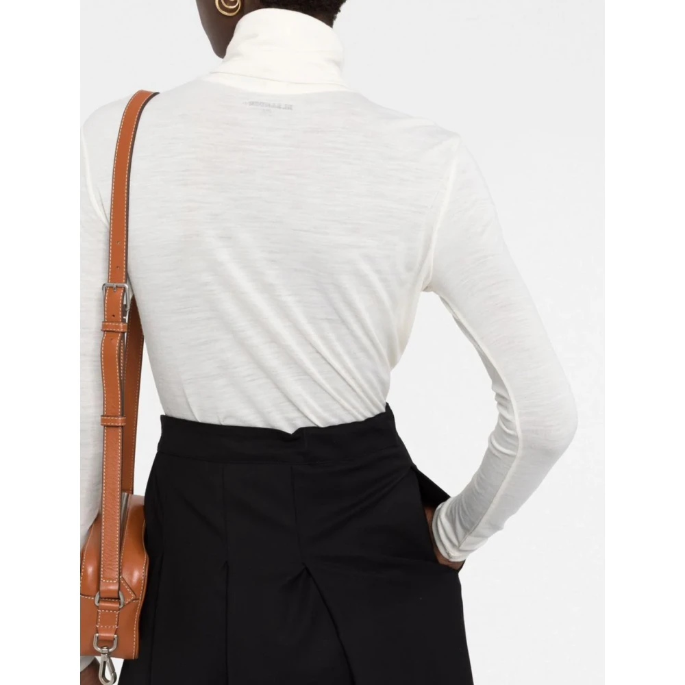 Jil Sander Natuurlijke Turtleneck Sweater White Dames