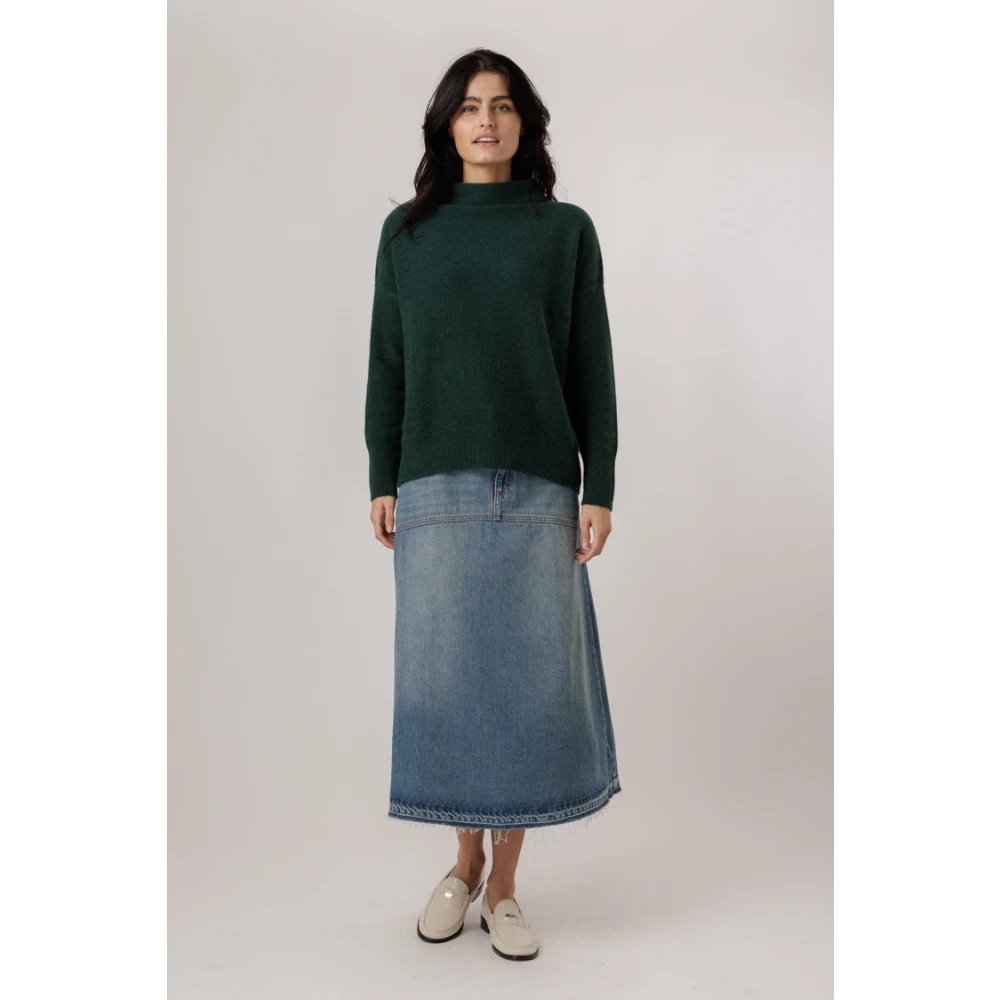 Vince Aqua Gem Gebreide Trui Green Dames