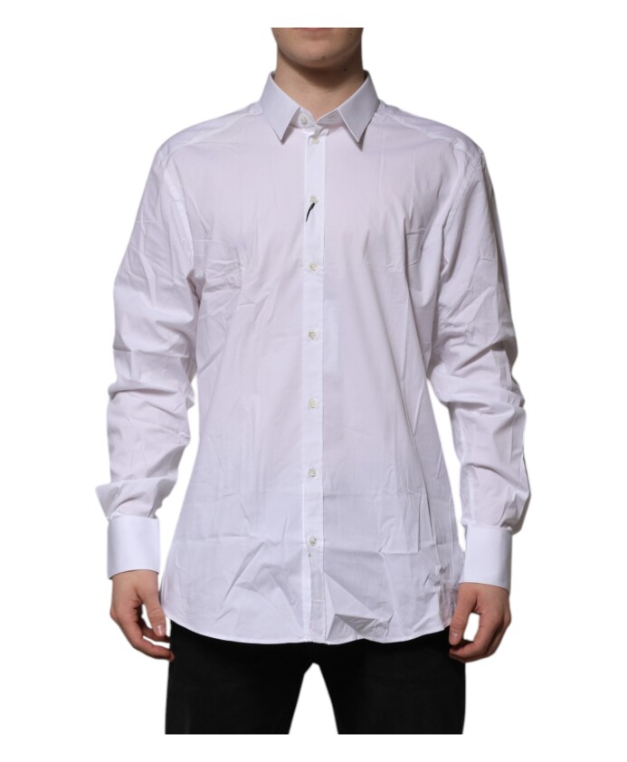chemise-formelle-en-coton-blanc-gold