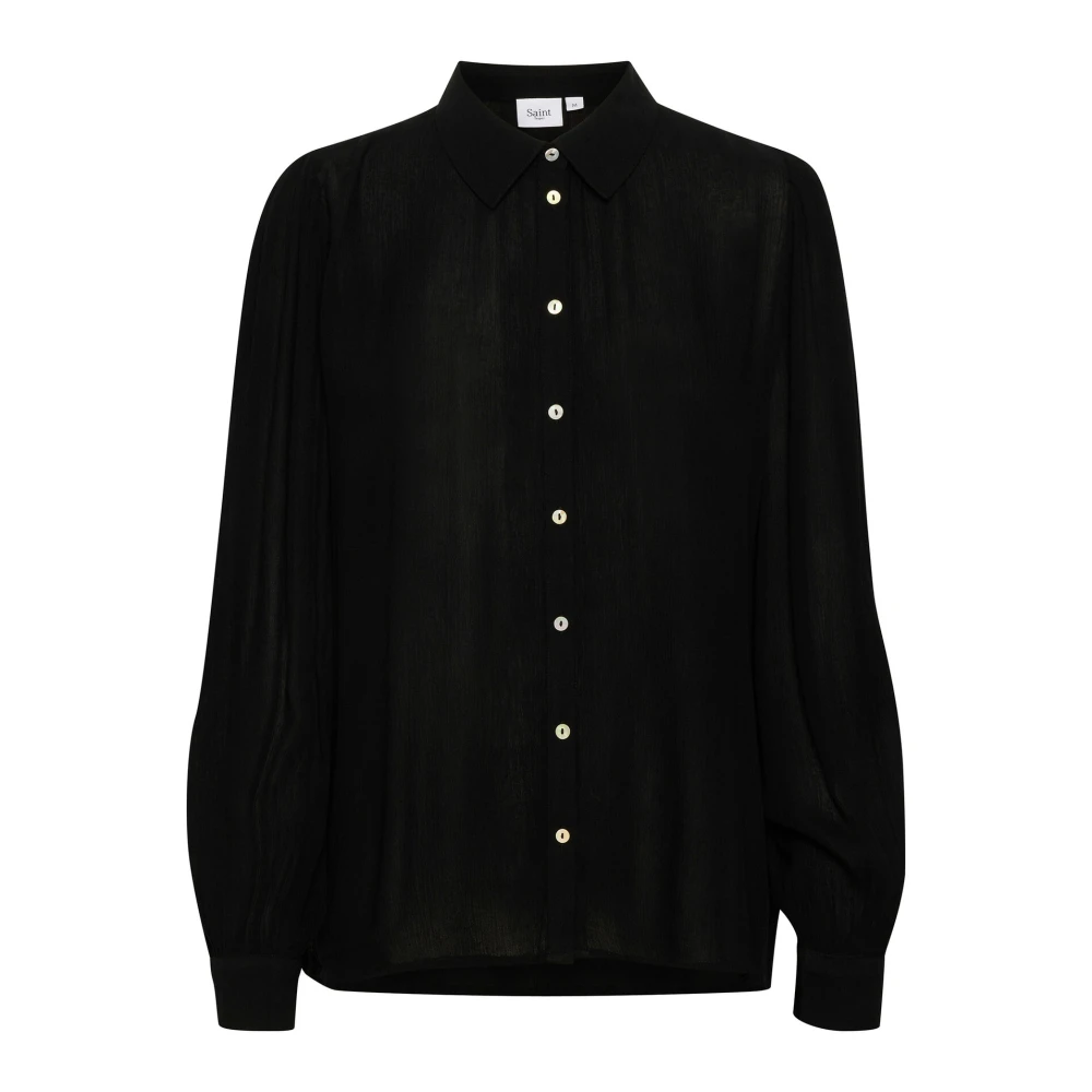 Saint Tropez Albasz Shirt Bluser 30512984 Zwart Black Dames