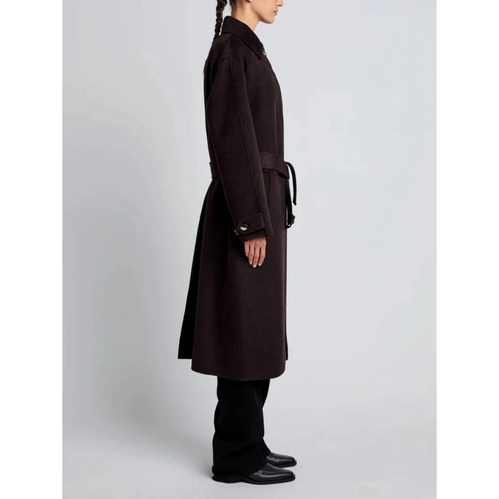Proenza Schouler Chocoladebruine wollen jas Brown Dames