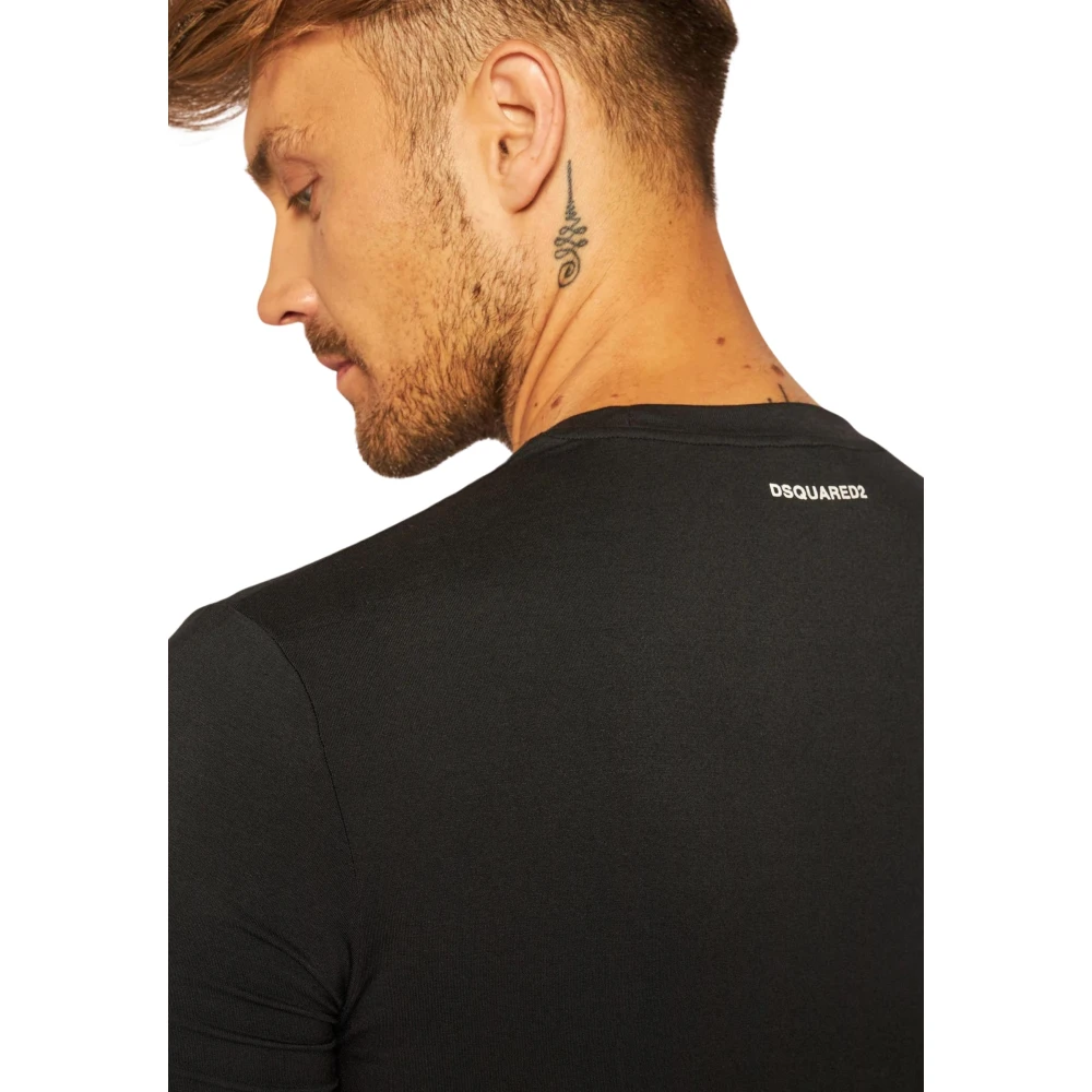 Dsquared2 Zwarte T-shirts en Polos Black Heren