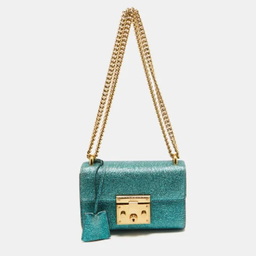Gucci Vintage Pre-owned Leather gucci-bags Green Dames