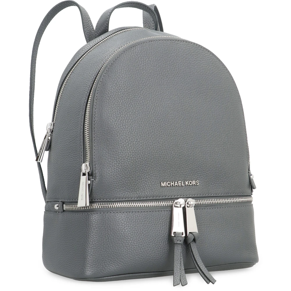Michael Kors Grainy Leather Rugzak met Ritszakken Gray Dames