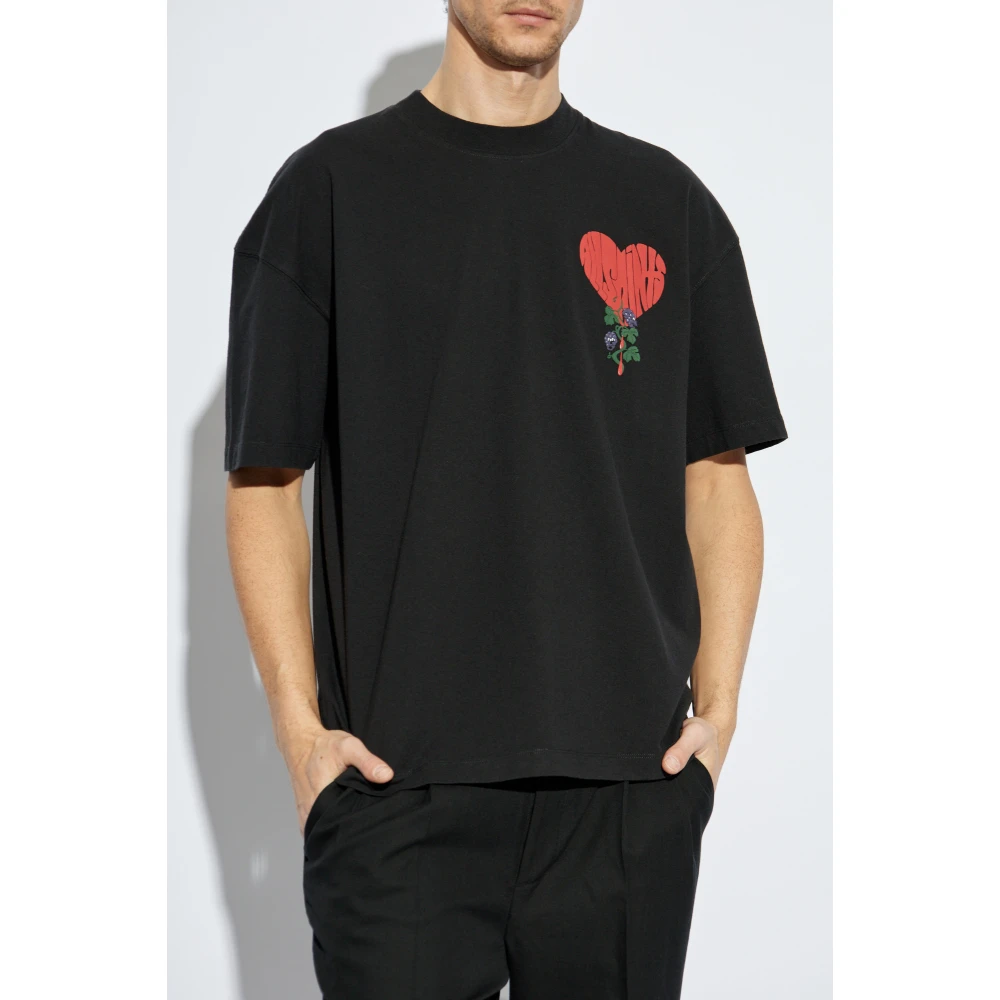 AllSaints Oversized 'Sown' T-shirt Black Heren