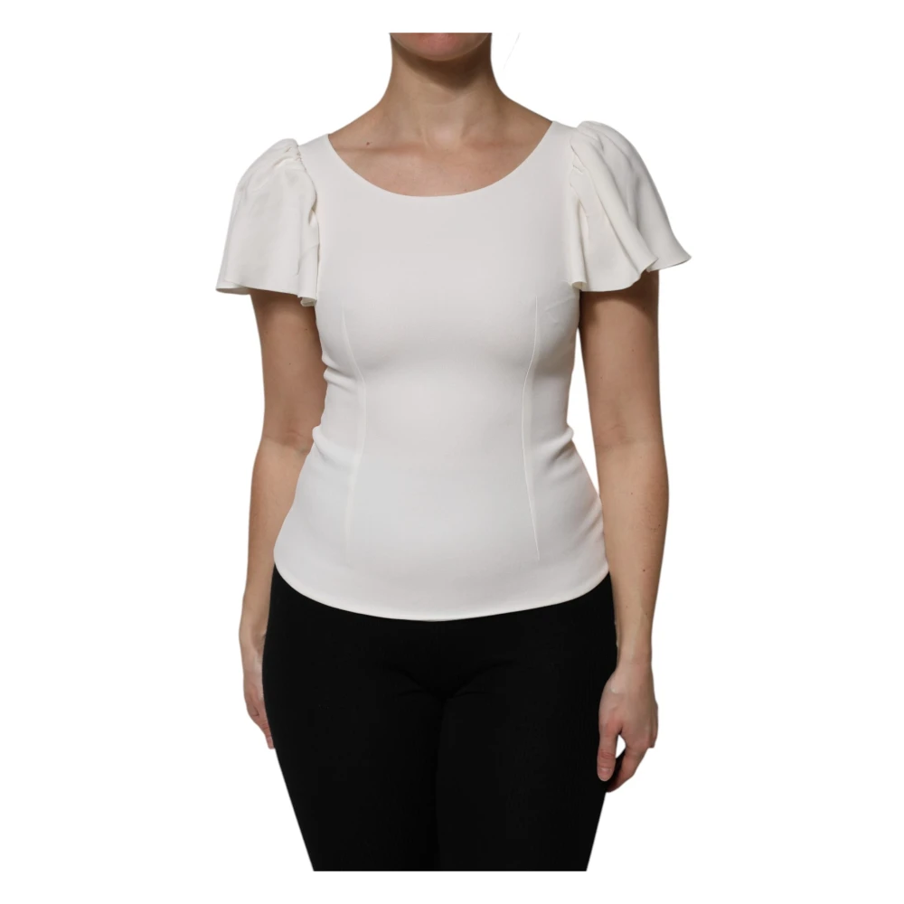 Dolce & Gabbana Blouses, Female, Xs, Short Sleeves Top White