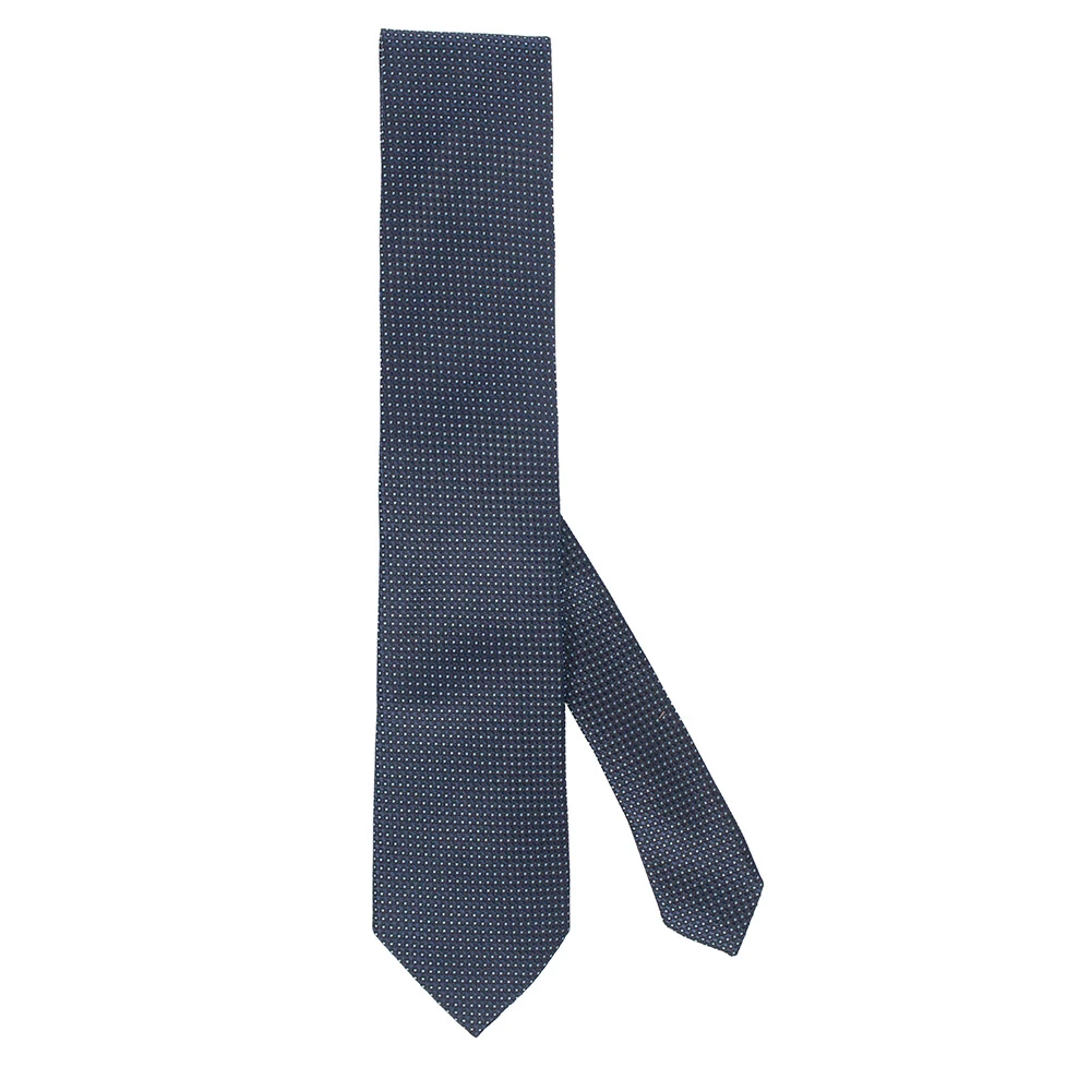 Ermenegildo Zegna Zijden Bloemen Geometrische Stropdas Blue Heren
