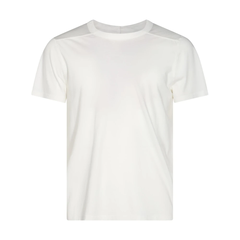 Rick Owens Wit Katoenen T-shirt met Ronde Kraag White Heren
