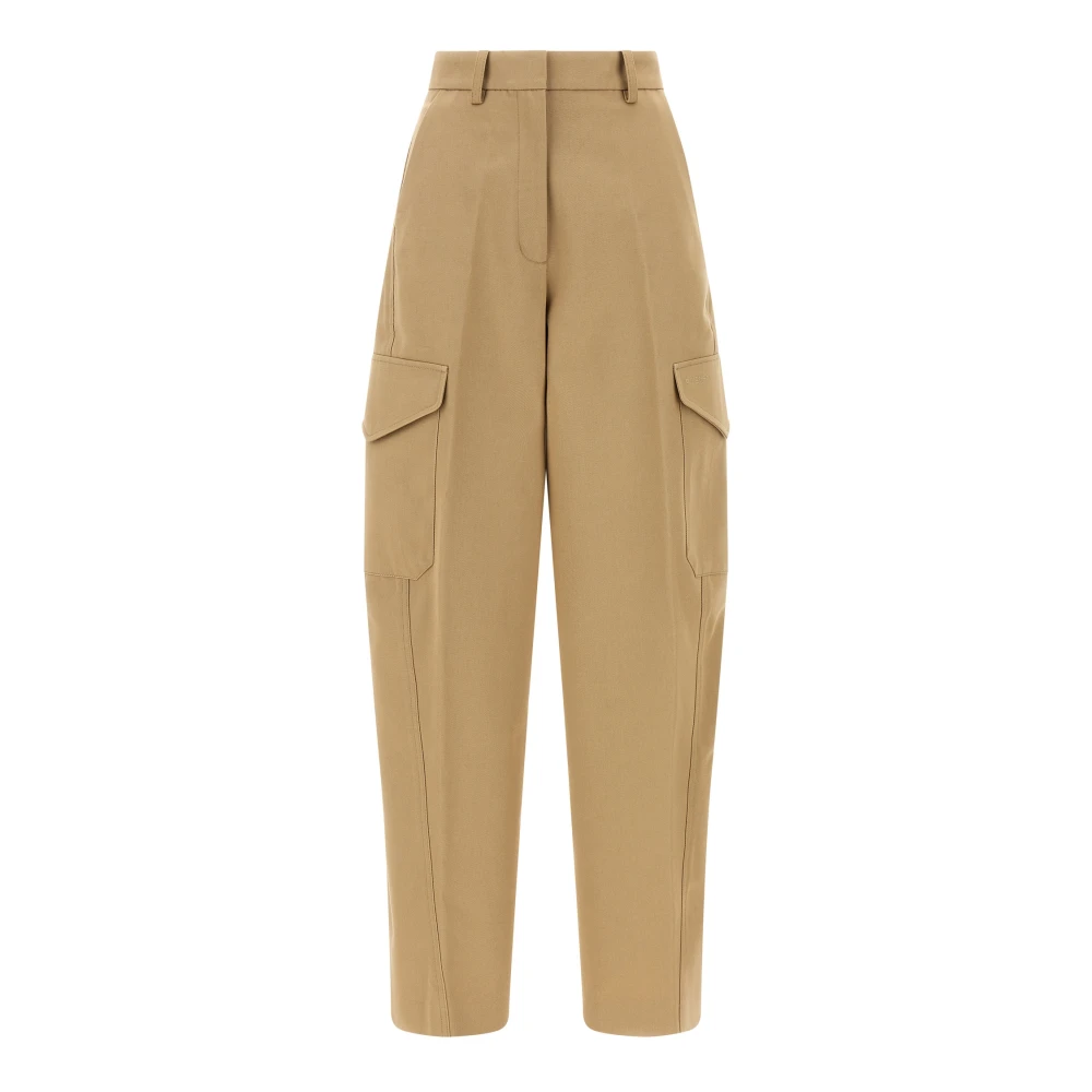 Givenchy Cargo Trousers With Contemporary Design - Female - Tapered Trousers - Beige - 2XS - Trousers - Image 2