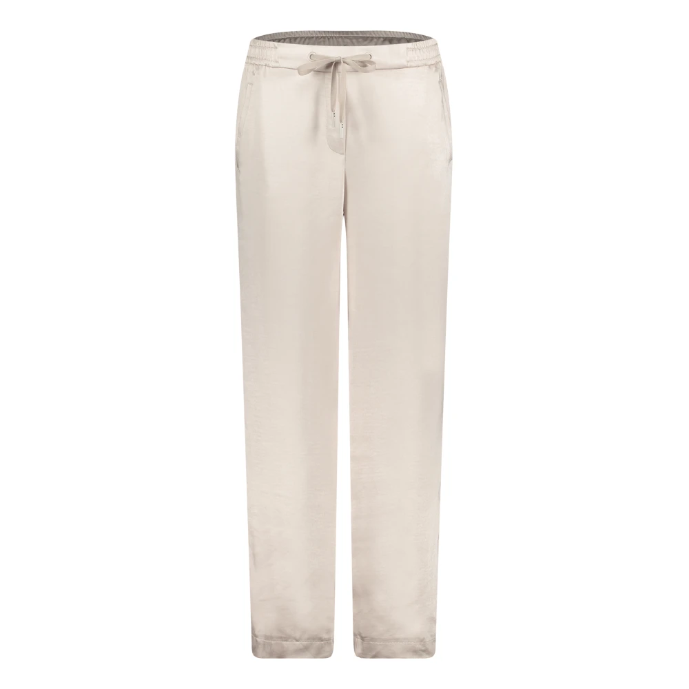 Betty & Co Comfortabele rechte pijp aantrekbroek Beige Dames