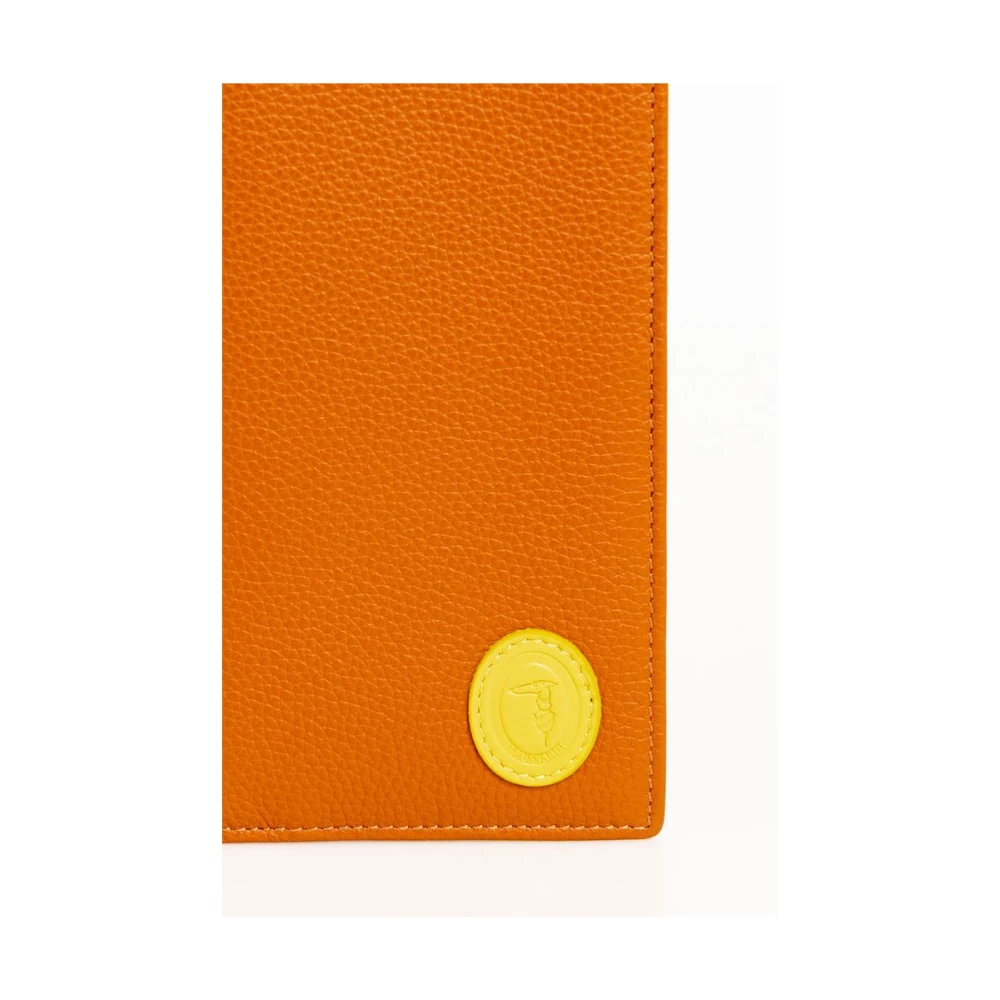 Trussardi Bruin lederen Bifold-portemonnee Brown Heren