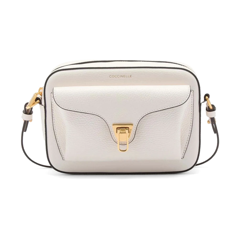Coccinelle Women's White Camera Bag With Metal Closure