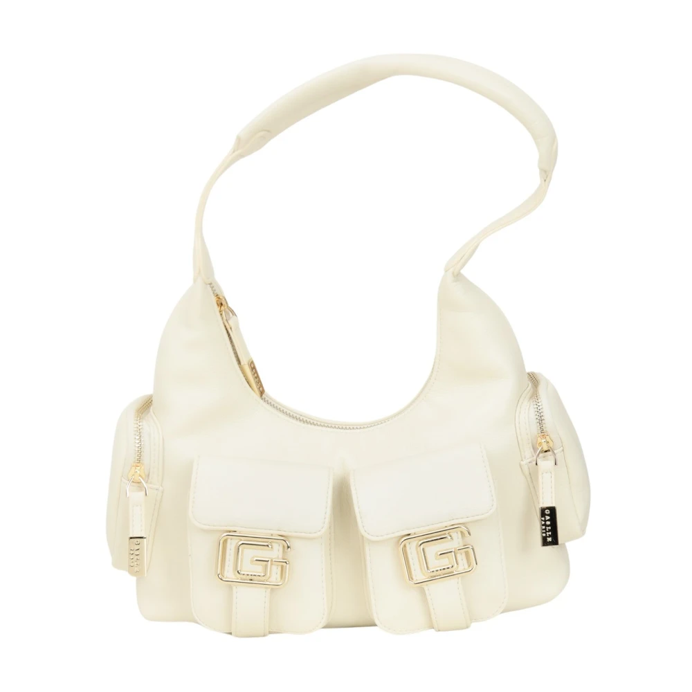 Gaëlle Paris Cargo Stijl Schoudertas Wit Beige Dames