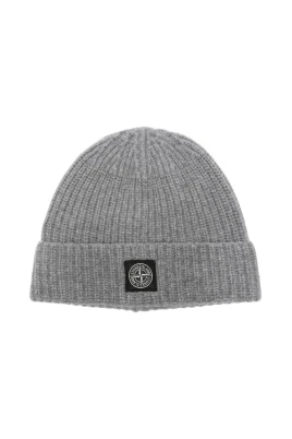 Räfflad Stickad Logo Beanie