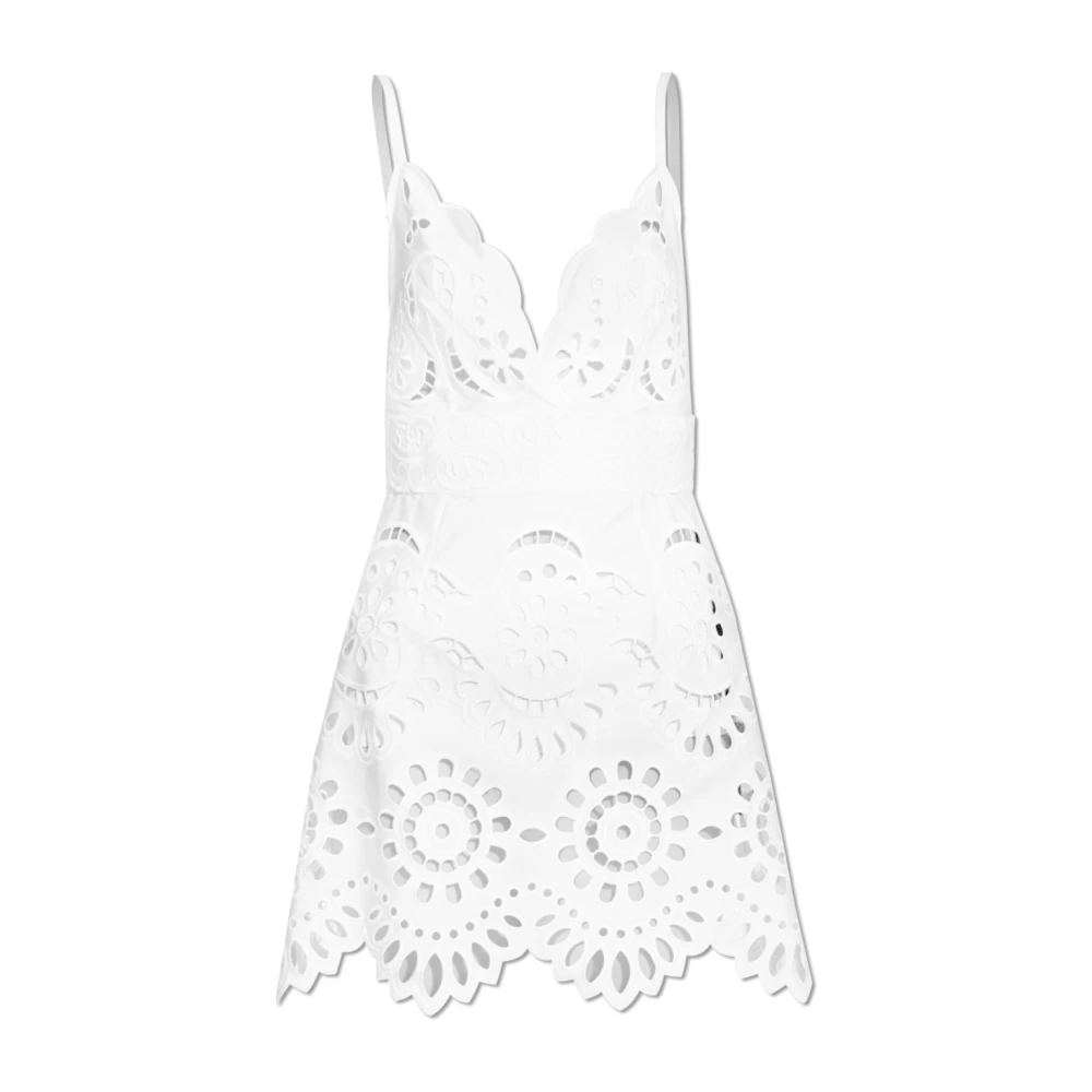 Dolce & Gabbana Opengewerkte jurk White Dames