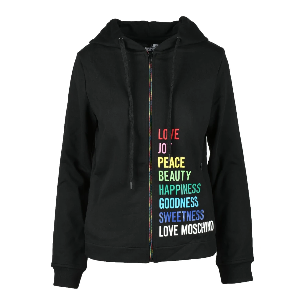 Love Moschino Katoenen Gebreide Trui Black Dames