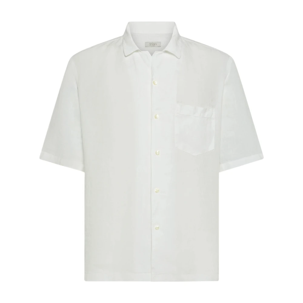 Seventy White Short Sleeve Shirts, Male, M, Short Sleeve Shirt