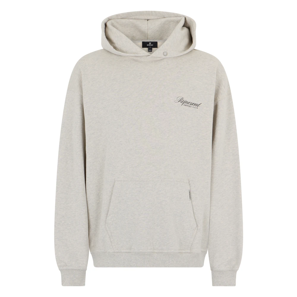 Represent Men's Gray Hooded Owners Club Script Sweatshirt - Hoodies - 2XL - Sweatshirts & Hoodies