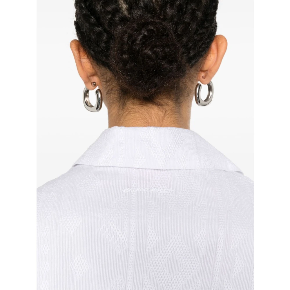 Ermanno Scervino Wit Overhemd met Plooien White Dames