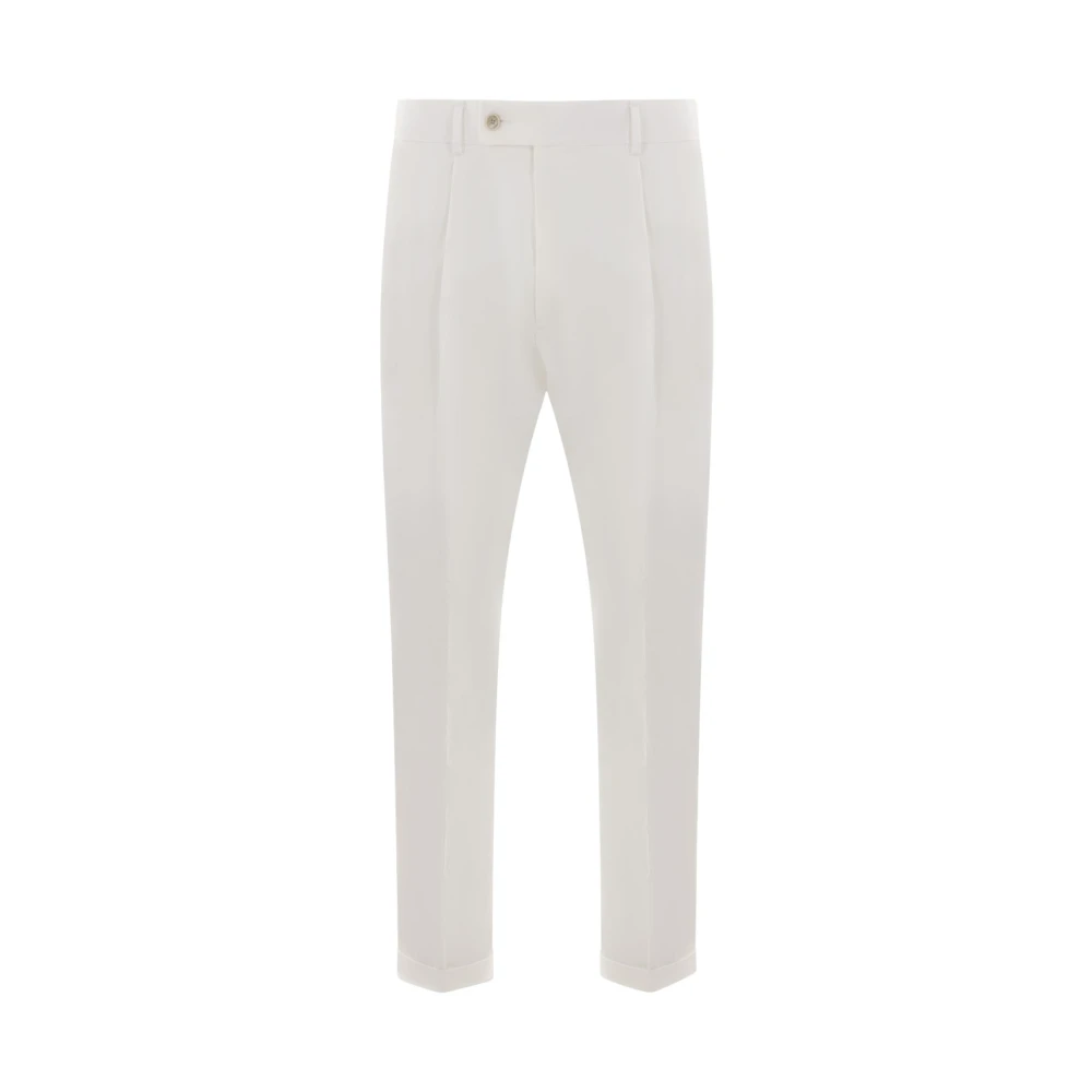 Caruso Beige Regular-Fit Broek Beige Heren