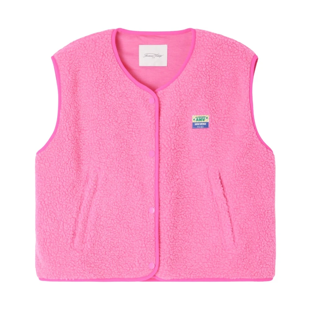 American vintage Stijlvolle Vest Pink Dames