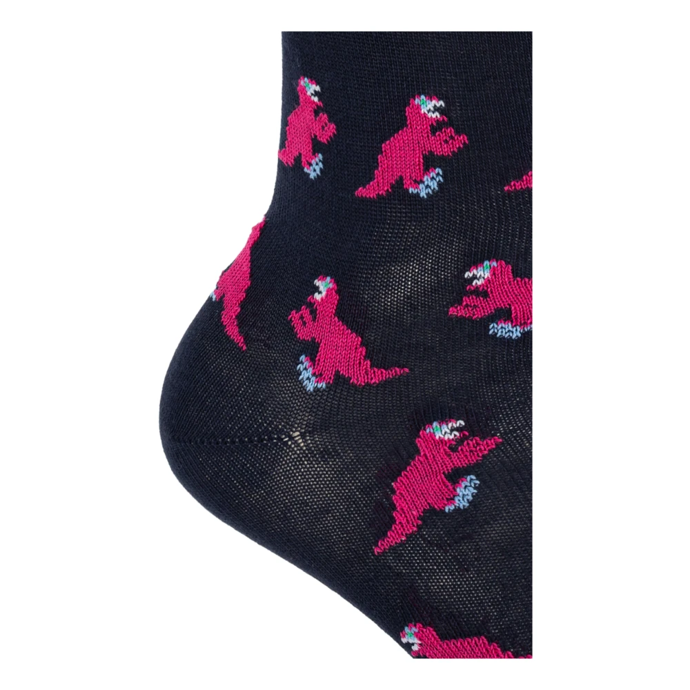Paul Smith Katoenen sokken met dinosaurusmotief Blue Heren