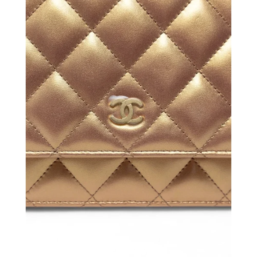 Chanel Vintage Pre-owned Fabric chanel-bags Yellow Dames
