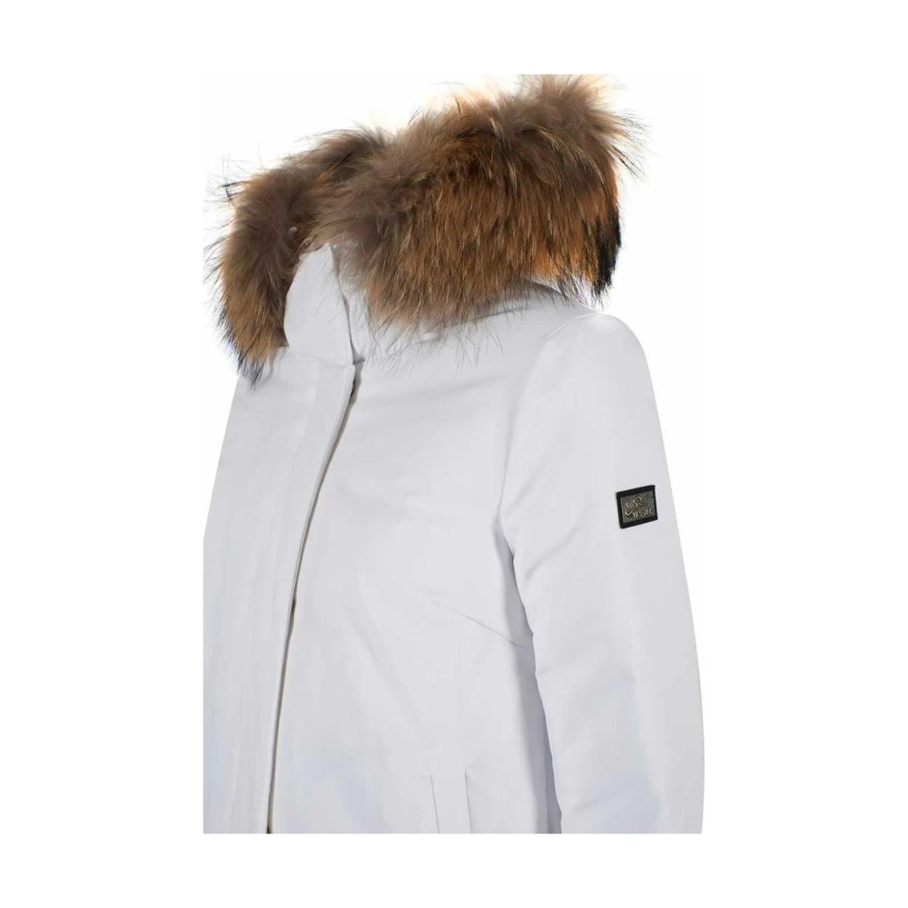 YES ZEE Hoge hals ritsjas met logo White Dames