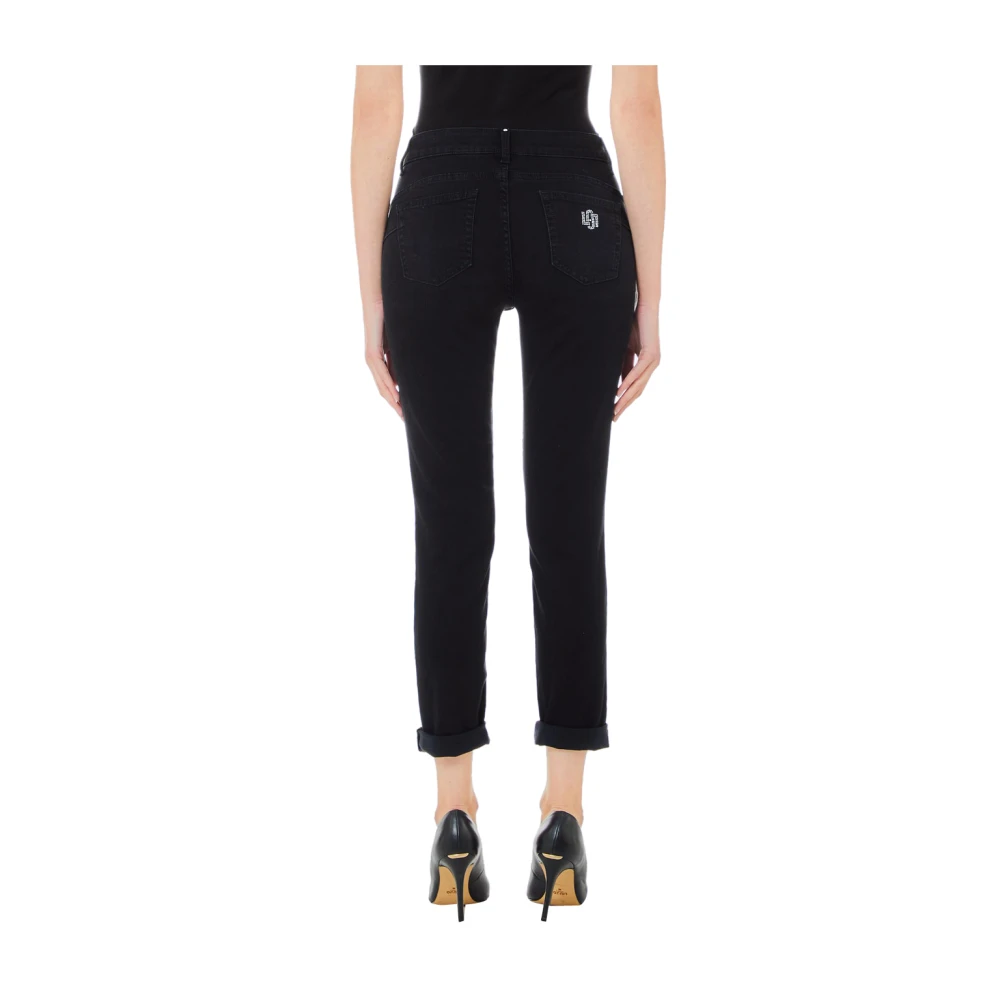 Liu Jo Zwarte Slim Monroe Jeans voor Vrouwen Black Dames