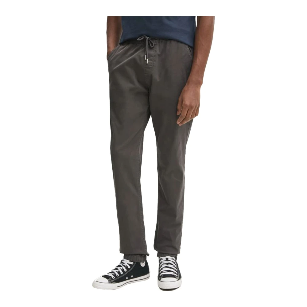 Tommy Jeans Stretch Katoenen Casual Broek Rechte Pasvorm Gray Heren
