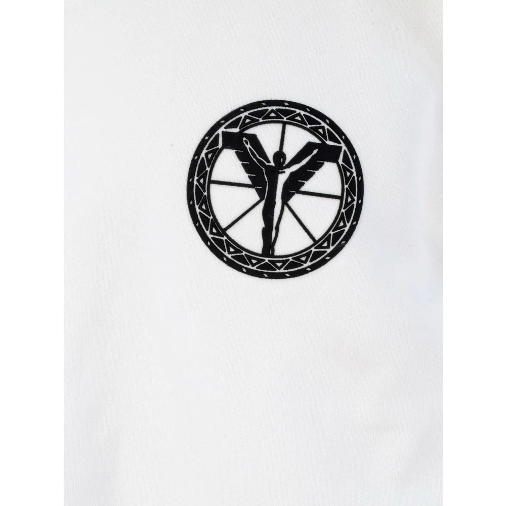 carlo colucci Klassieke Vrijetijds Hoodie met Logo Detail White Heren