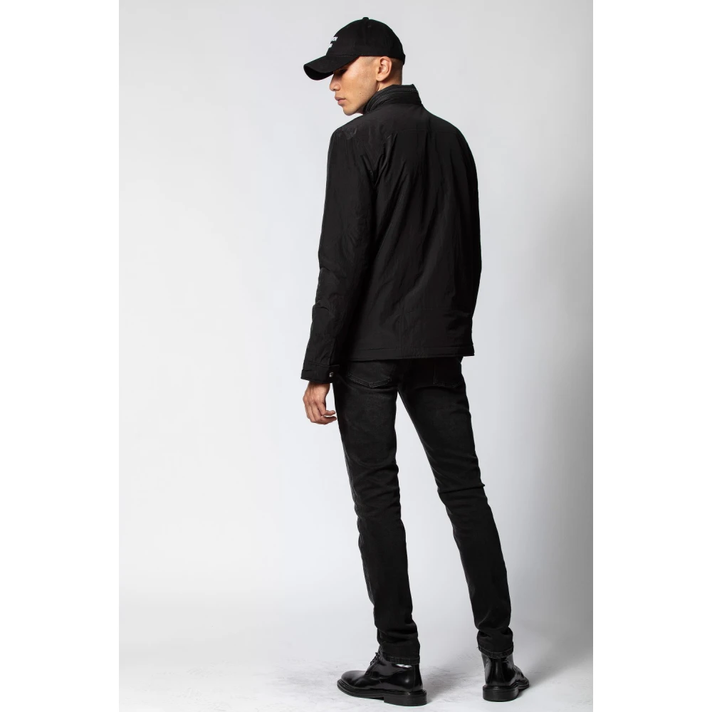 Zadig & Voltaire Lichtgewicht waterafstotende jas Black Heren