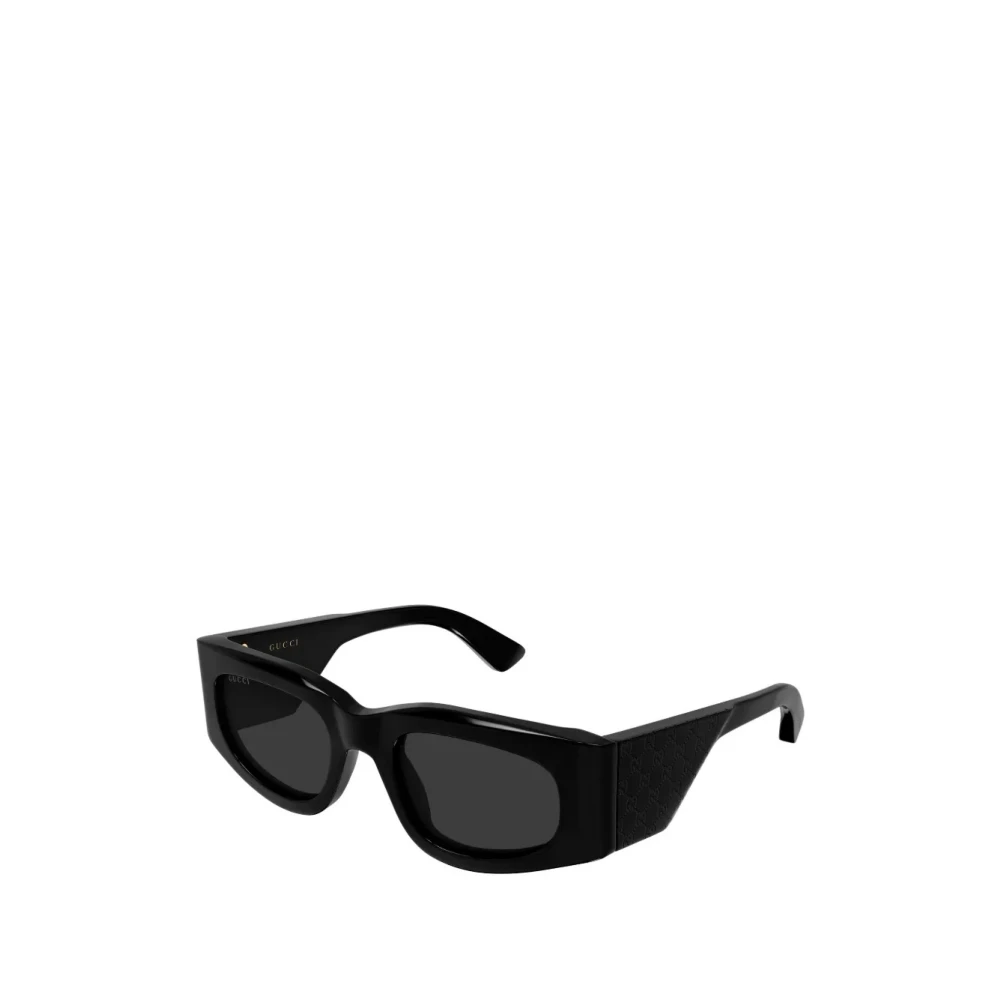 Gucci Black Sunglasses, Female, 51 Mm, Rectangular Sunglasses