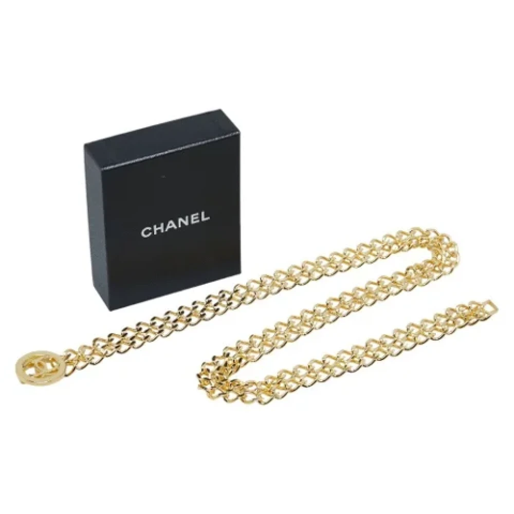 Chanel Vintage Pre-owned Metal belts Yellow Dames