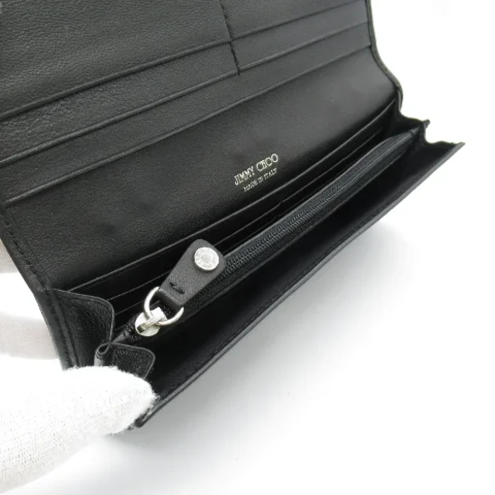 Jimmy Choo Pre-owned Leather wallets Black Dames
