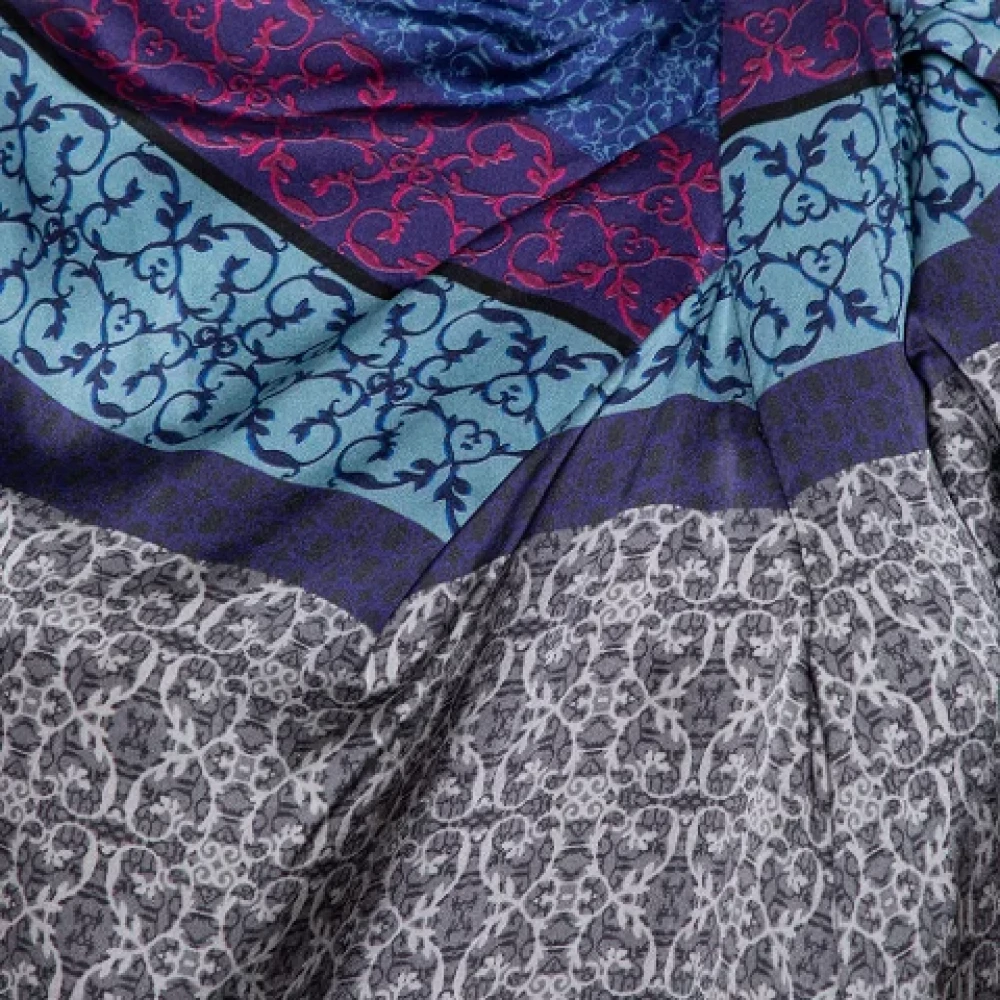 Armani Pre-owned Silk dresses Blue Dames