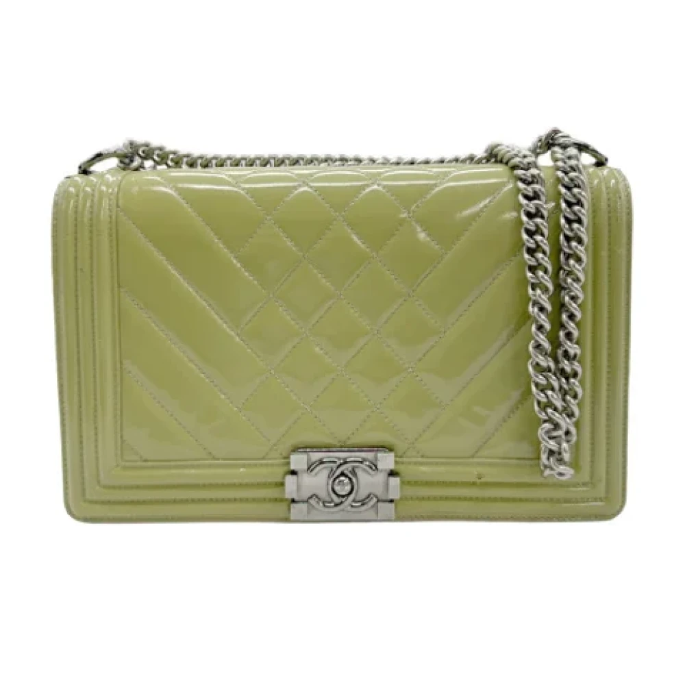 Chanel Vintage Pre-owned Leather shoulder-bags Green Dames