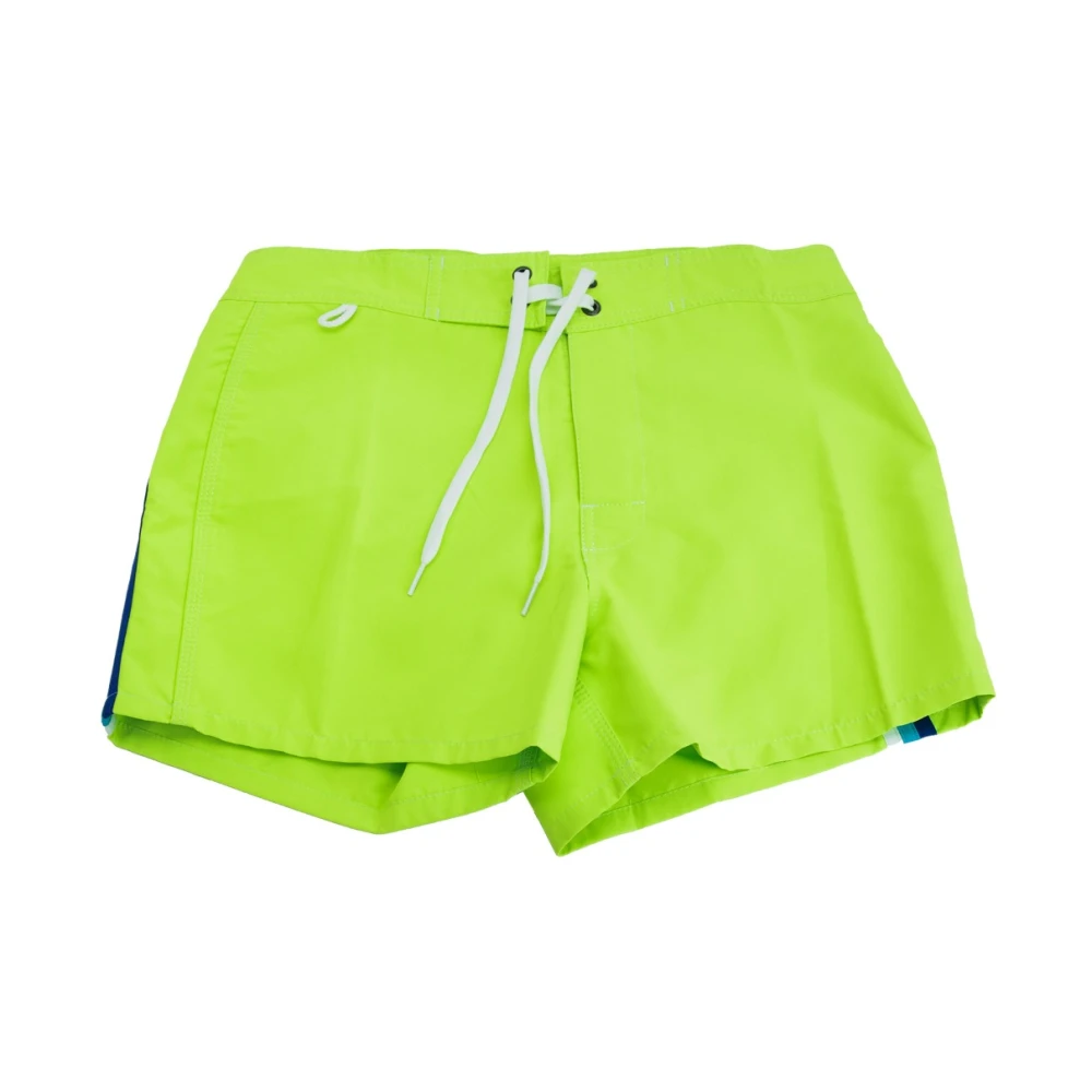 Sundek Heren Vetersluiting Velcro Shorts Green Heren